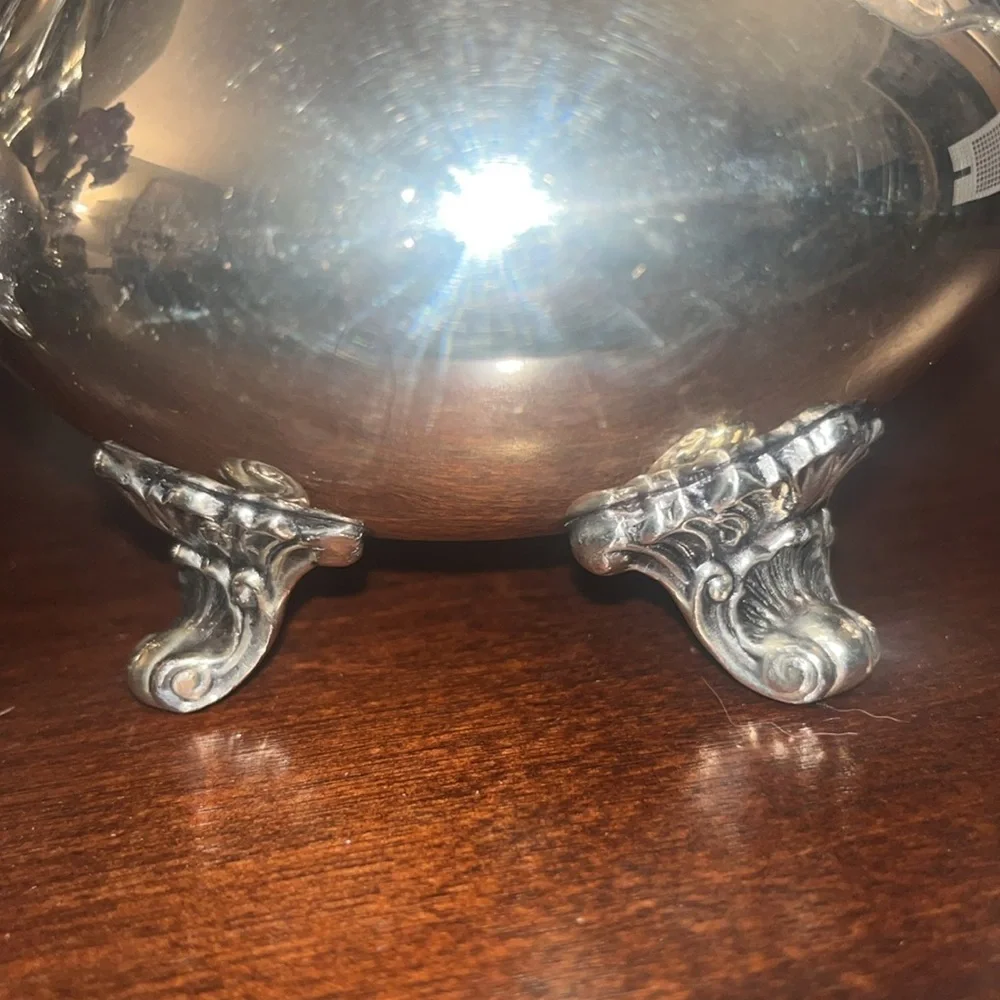 Gorham Vintage Silver 3 Piece Duchess Coffe Set with Cream and Sugar Bowl EUC